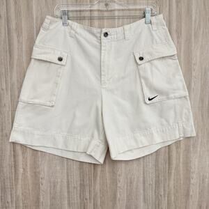 Nike Life Woven P44 Cargo Shorts Mens Size 32 M Canvas Safari White FJ7137-030